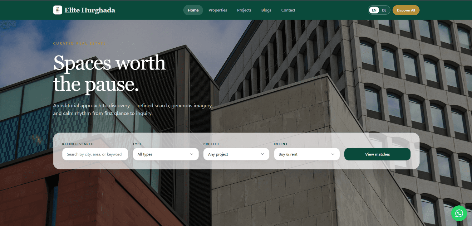 Elite Hurghada — Travel & Hospitality project by CodeWars Egypt